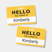 Hallo Mein Name ist - Name des benutzerdefinierten Ausweis (Vorder- & Rückseite)