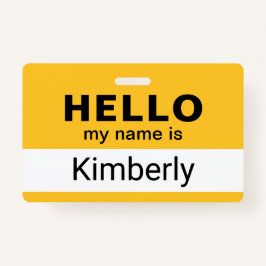 Hallo Mein Name ist - Name des benutzerdefinierten Ausweis