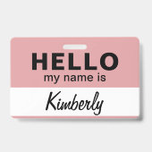 Hallo Mein Name ist - Name des benutzerdefinierten Ausweis (Back)