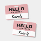 Hallo Mein Name ist - Name des benutzerdefinierten Ausweis (Front & Back)