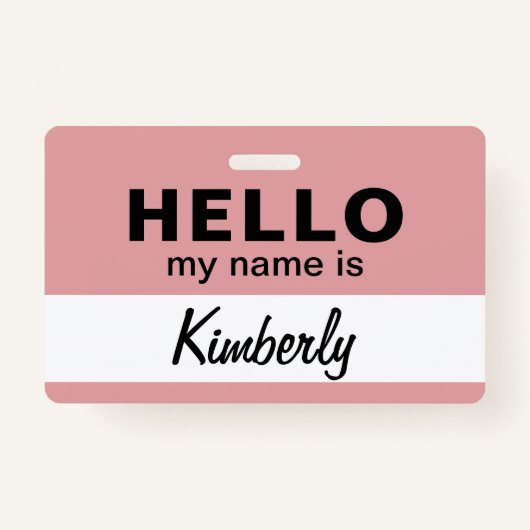 Hallo Mein Name ist - Name des benutzerdefinierten Ausweis (Vorderseite)