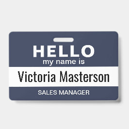 Hallo Mein Name ist - Name des benutzerdefinierten Ausweis