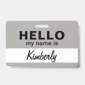 Hallo Mein Name ist - Name des benutzerdefinierten Ausweis (Rückseite)