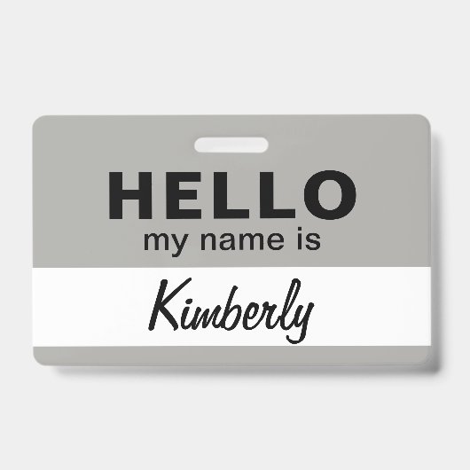 Hallo Mein Name ist - Name des benutzerdefinierten Ausweis (Vorderseite)