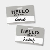 Hallo Mein Name ist - Name des benutzerdefinierten Ausweis (Vorder- & Rückseite)