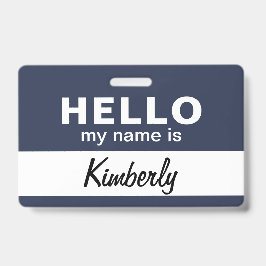 Hallo Mein Name ist - Name des benutzerdefinierten Ausweis