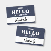 Hallo Mein Name ist - Name des benutzerdefinierten Ausweis (Vorder- & Rückseite)