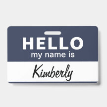 Hallo Mein Name ist - Name des benutzerdefinierten