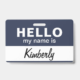 Hallo Mein Name ist - Name des benutzerdefinierten Ausweis