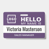 Hallo Mein Name ist - Name des benutzerdefinierten Ausweis (Back)