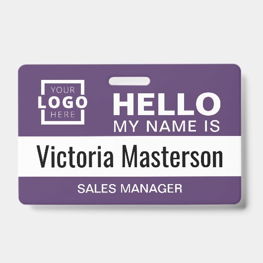 Hallo Mein Name ist - Name des benutzerdefinierten Ausweis (Front)