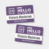 Hallo Mein Name ist - Name des benutzerdefinierten Ausweis (Front & Back)