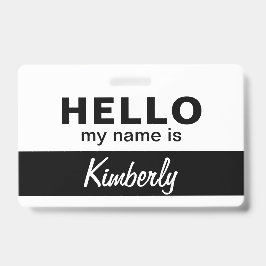 Hallo Mein Name ist - Name des benutzerdefinierten Ausweis