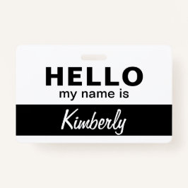 Hallo Mein Name ist - Name des benutzerdefinierten Ausweis