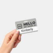 Hallo Mein Name ist - Name des benutzerdefinierten Ausweis (Handheld)