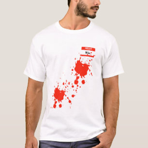 "Hallo, mein Name ist" Name Tag Halloween-Kostüm T-Shirt