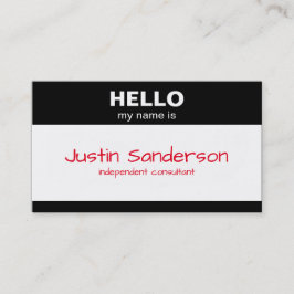 Hallo mein Name ist, Name Tag - Visitenkarte