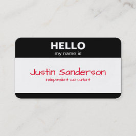 Hallo mein Name ist, Name Tag - Visitenkarte