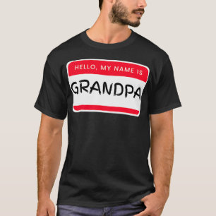Hallo Mein Name ist Opa Vatertag Schwangerschaft R T-Shirt