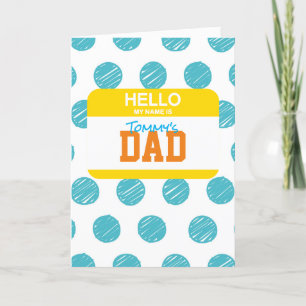 Hallo, mein Name ist Papa Namensschild Bester Papa Feiertagskarte