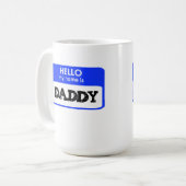 Hallo Mein Name ist Papa neuer Vater Geschenk Papa Kaffeetasse (Vorderseite Links)