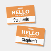 Hallo, mein Name ist - personalisiert Ausweis (Vorder- & Rückseite)