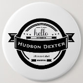 Hallo Mein Name ist Personalisiert Button (Vorderseite)