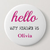 Hallo Mein Name ist Personalisiert Hallo Gaben Button (Vorderseite)