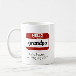 "Hallo, mein Name ist" Personalisierte Schwangersc Kaffeetasse