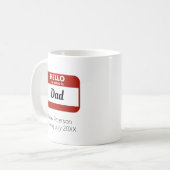 "Hallo, mein Name ist" Personalisierte Schwangersc Kaffeetasse (Vorderseite Links)