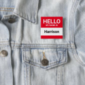 Hallo, mein Name ist personalisierter individuelle Button (Beispiel)
