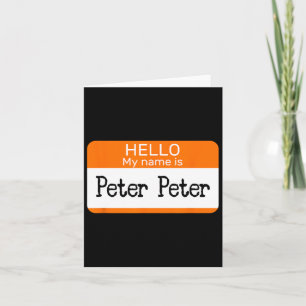 Hallo, mein Name ist Peter Sticker Namensschild au Karte