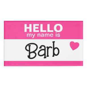 Hallo, mein Name ist - Pink - Custom Halloween Cos Namenschild