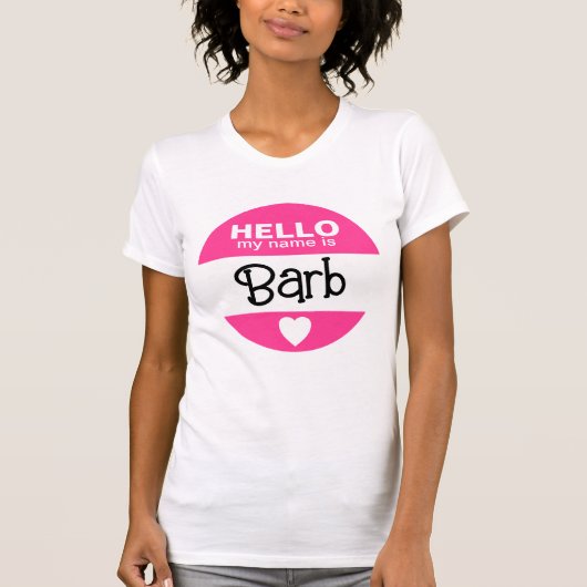 Hallo, mein Name ist - Pink - Custom Halloween Cos T-Shirt (Vorderseite)