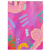 Hallo, mein Name ist Pink Girl Abstrakte Ästhetik Klemmbrett (Rückseite)