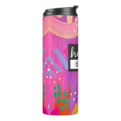 Hallo Mein Name ist Pink Playful Girl Ästhetik Thermosbecher (Nach links gedreht)