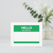 Hallo, mein Name ist Postkarte (Stehend Vorderseite)