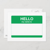 Hallo, mein Name ist Postkarte (Vorne/Hinten)