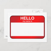 Hallo, mein Name ist... Postkarte (Vorne/Hinten)