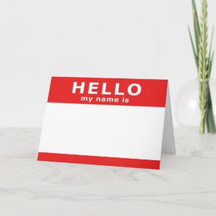 Hallo, mein Name ist privat Feiertagskarte