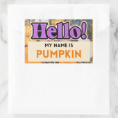 Hallo Mein Name ist Pumpkin Fall Sticker (Tasche)