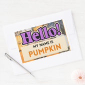Hallo Mein Name ist Pumpkin Fall Sticker (Umschlag)