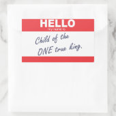 Hallo, mein Name ist... Rechteckiger Aufkleber (Tasche)