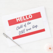 Hallo, mein Name ist... Rechteckiger Aufkleber (Umschlag)