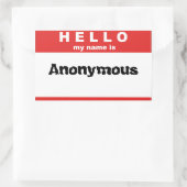 Hallo, mein Name ist Rechteckiger Aufkleber (Tasche)