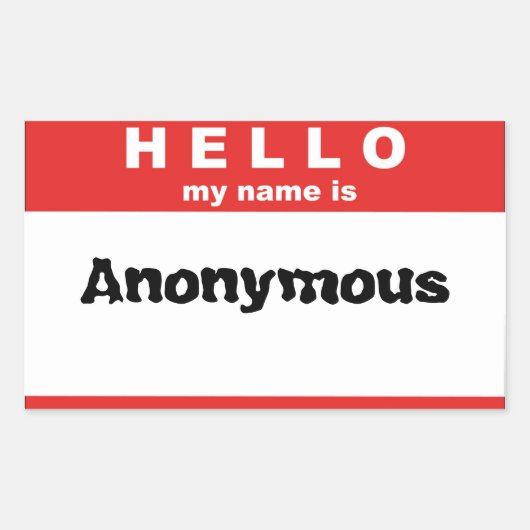 Hallo, mein Name ist Rechteckiger Aufkleber (Vorderseite)