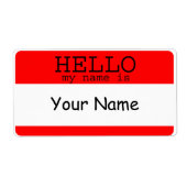 Hallo mein Name ist Red Label Template (Vorne)