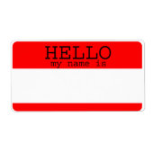 Hallo, mein Name ist Red Labels (Vorne)