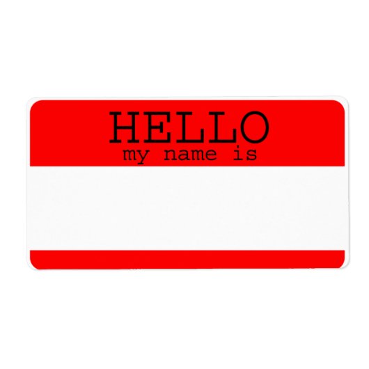 Hallo, mein Name ist Red Labels (Vorne)