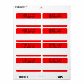 Hallo, mein Name ist Red Labels (Vorne)